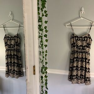 Charlotte Russe - Black/Tan dress, Small